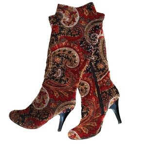 Diba Paisley Tapestry Fabric Western Dress Boot.